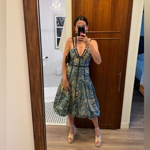 Ulla Johnson Blue Kaia bubble hem dress- worn once!